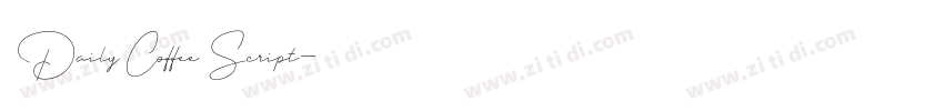 Daily Coffee Script字体转换 Daily Coffee Script字体转换